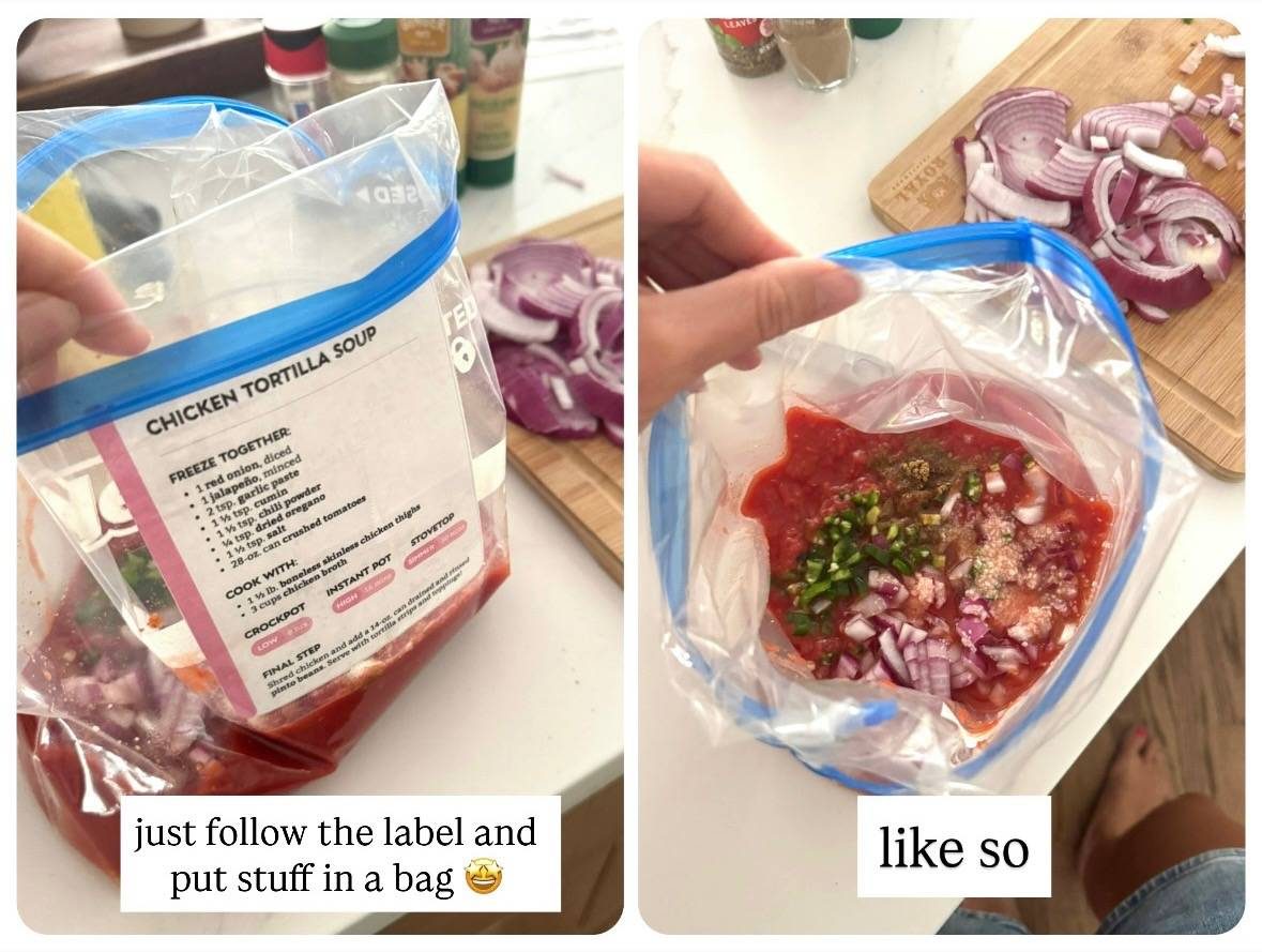Freezer meal process.
