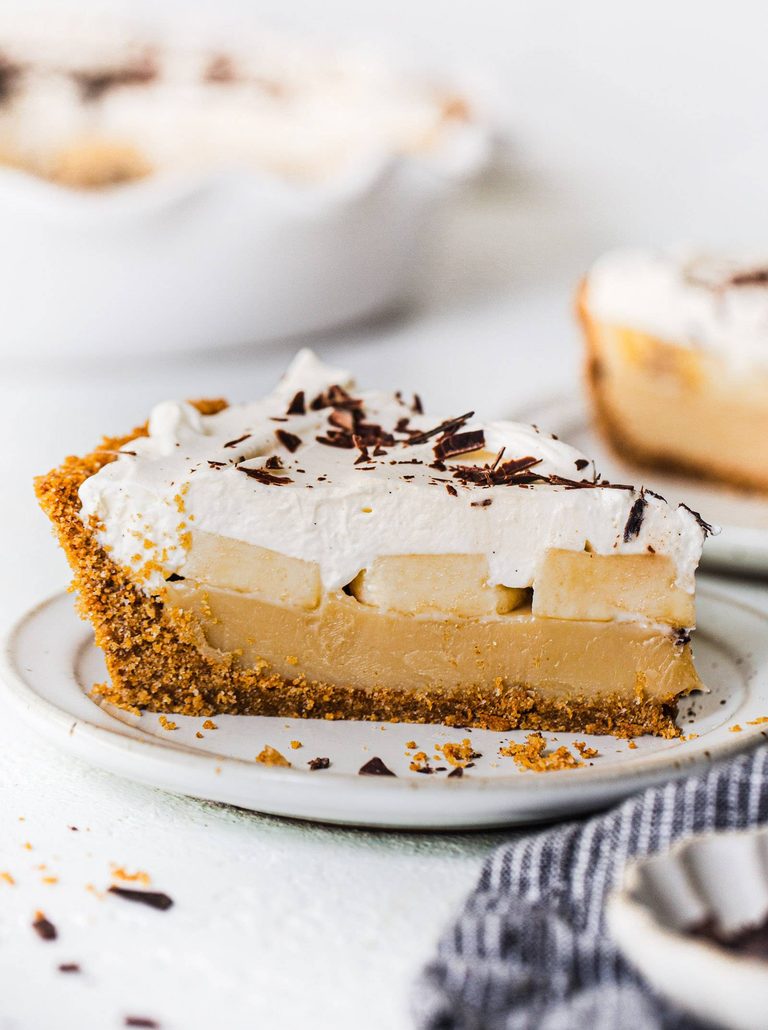Slice of banoffee pie.