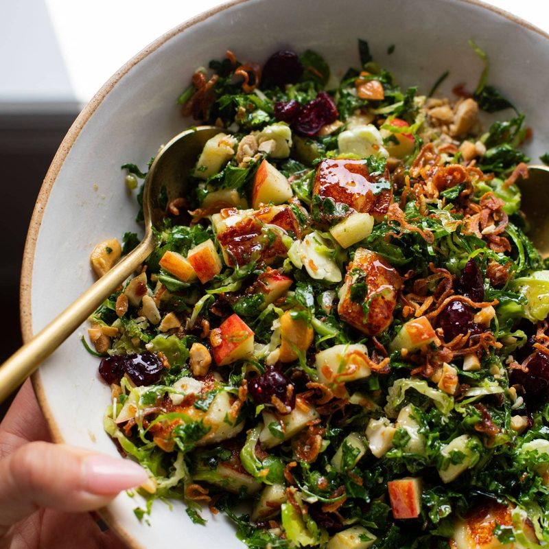 A picture of Kale Apple Salad with Crispy Shallots