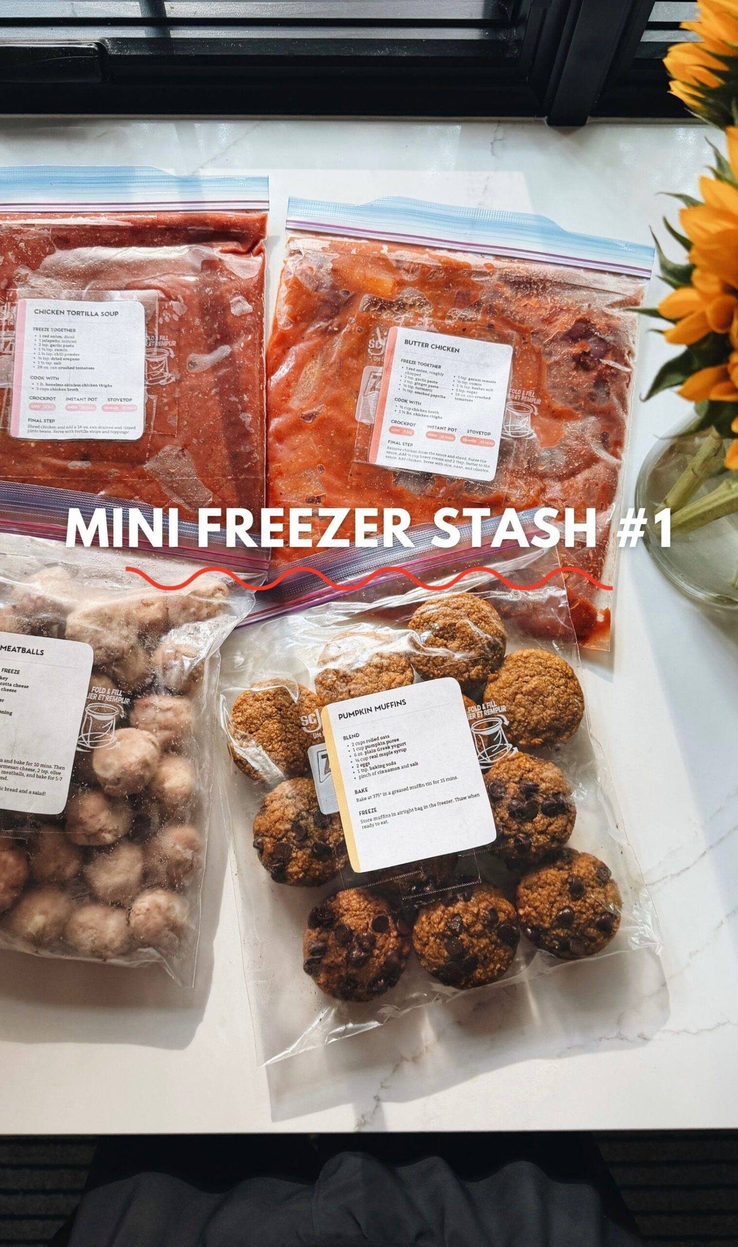 Freezer meals.