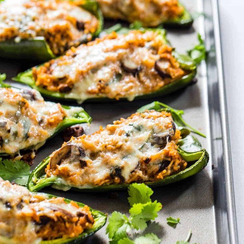 A picture of Queso Stuffed Poblanos