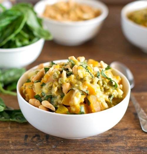 These Thai basil coconut lentils have the most amazing flavor! Peanuts, basil, squash, lentils, and a fresh Thai seasoning paste called tom kha. | pinchofyum.com These Thai basil coconut lentils have the most amazing flavor! Peanuts, basil, squash, lentils, and a fresh Thai seasoning paste called tom kha. | pinchofyum.com