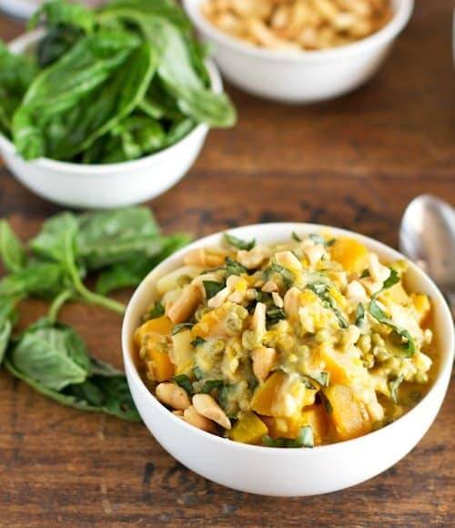 Thai Basil Coconut Lentils