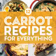 Carrot recipes in a collage.