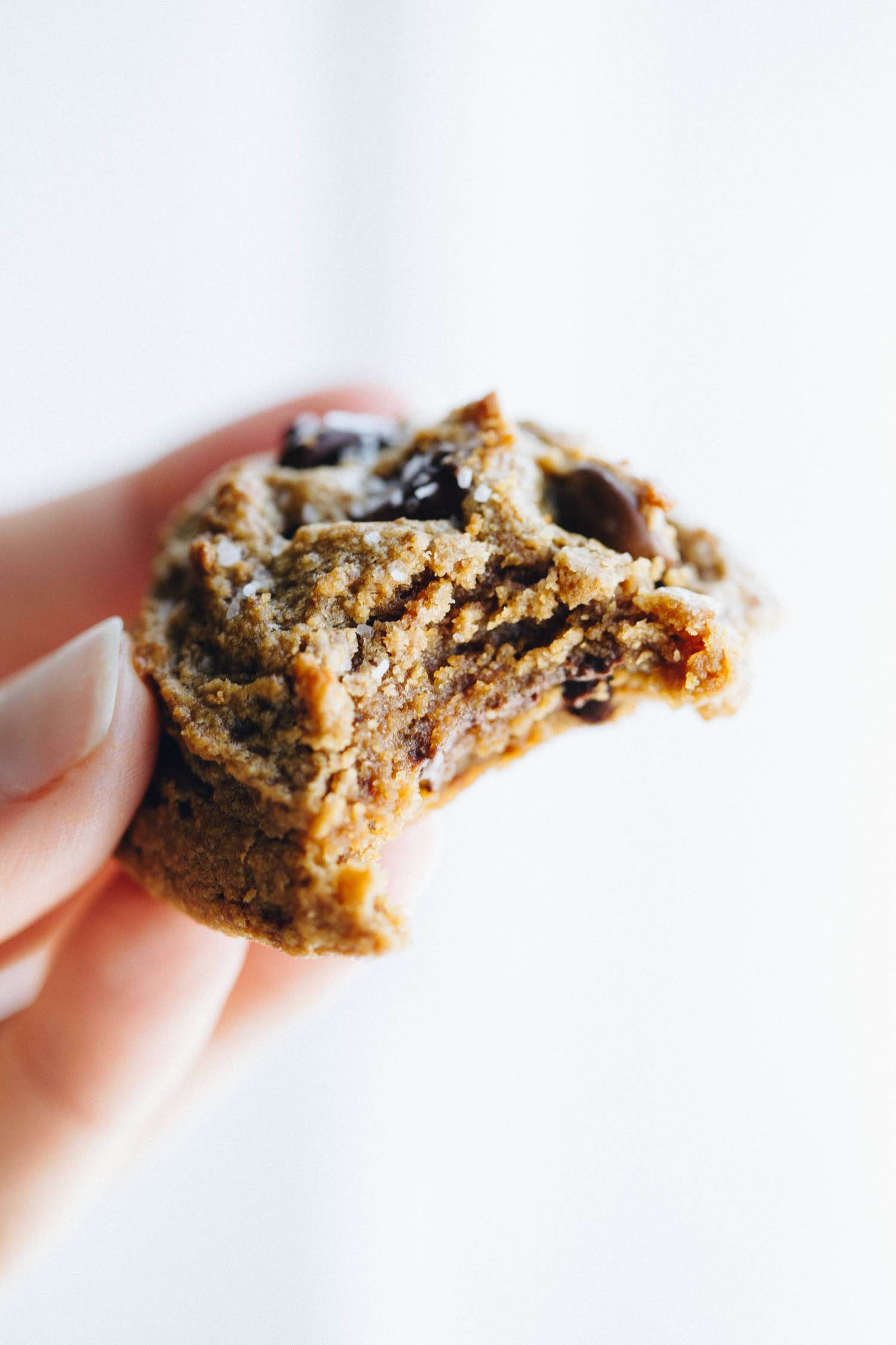 5 Ingredient Peanut Butter Cookie in a hand.