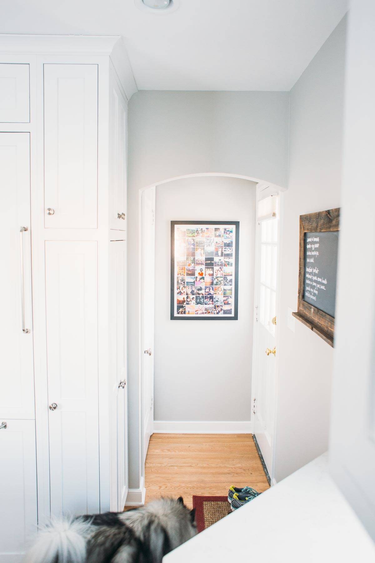 Entry way to a kitchen.